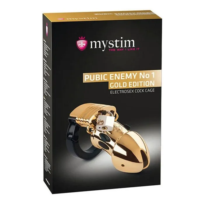 Mystim Vibrators | Gabbia per Pene Pubic Enemy No 1 Edizione Oro Mystim 66239