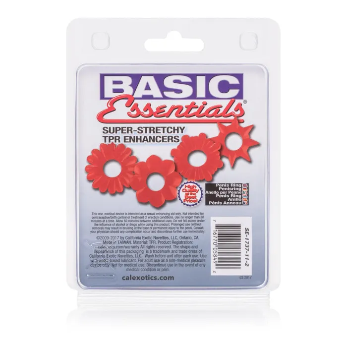 Anal | CalExotics Basic Essentials 4 Pack - Red
