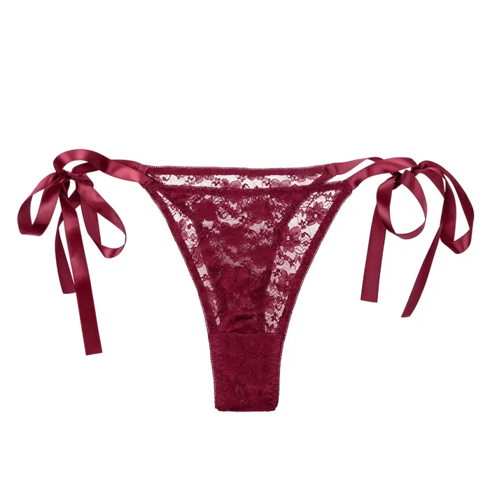 CalExotics Female Sex Toys | Remote Control Lace Thong Set - Burgundy