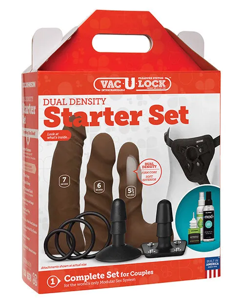 Doc Johnson Dildos VacULock Dual Density Starter Set Caramel