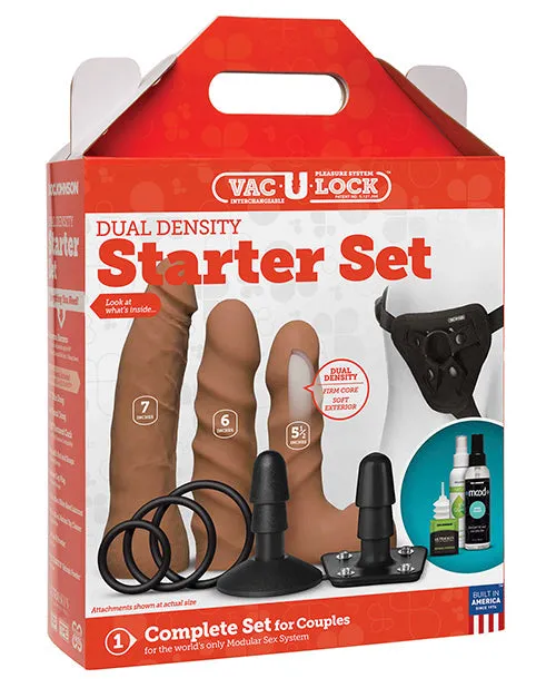 Doc Johnson Dildos | Vac-U-Lock - Dual Density Starter Set - Caramel