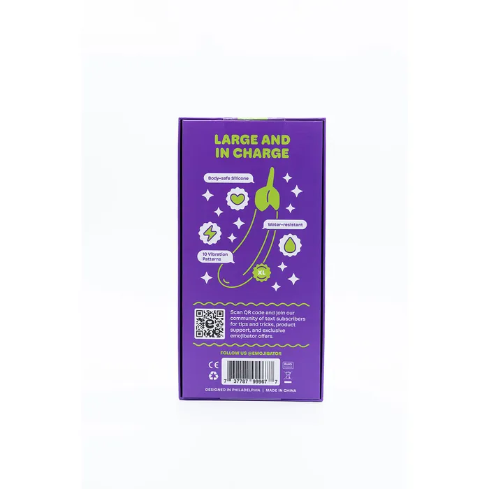 Emojibator Female Sex Toys | Eggplant XL Vibrator by Emojibator: Pleasure Upgrade