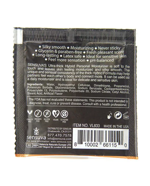 Female Sex Toys | Sensuva Valencia Naturals Sensuva Ultra Thick Hybrid Personal Moisturizer Single Use Packet - 6 Ml Blueberry Muffin