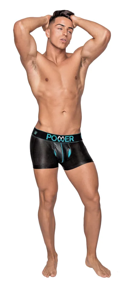 Lazer Mesh Mini Short XLarge Black Male Power Anal