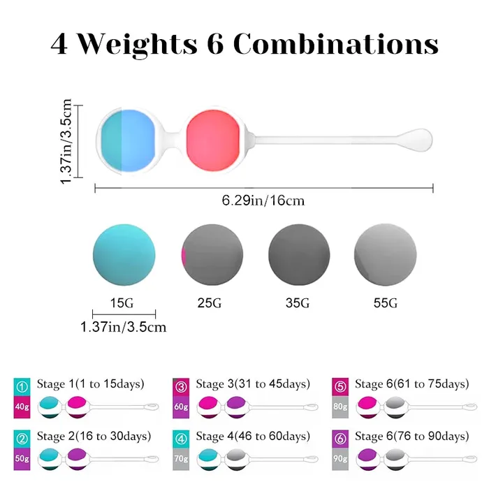 Lovetoyshub Dildos | Pelvic Floor Muscle Rehabilitation Silicone Ben Wa Balls