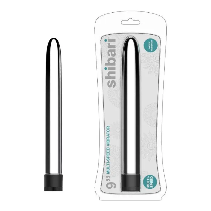 Shibari MultiSpeed Vibrator 9in Silver Shibari Vibrators