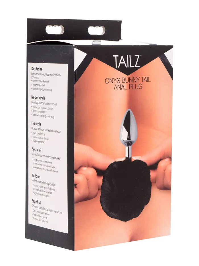 Tailz Oynx Bunny Tail Anal Plug Black | XR Brands Anal