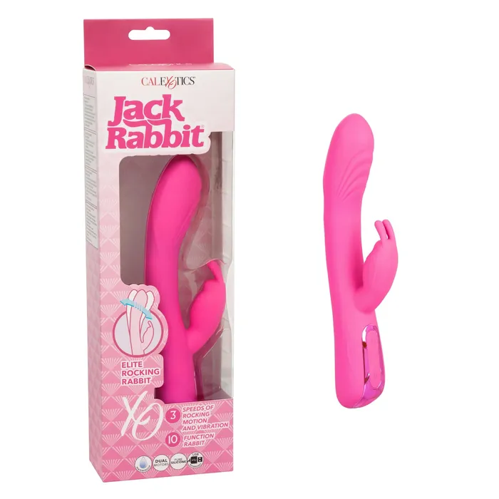 Vibrators CalExotics Jack Rabbit Vibrator Elite Rocking Rabbit Vibrator Pink