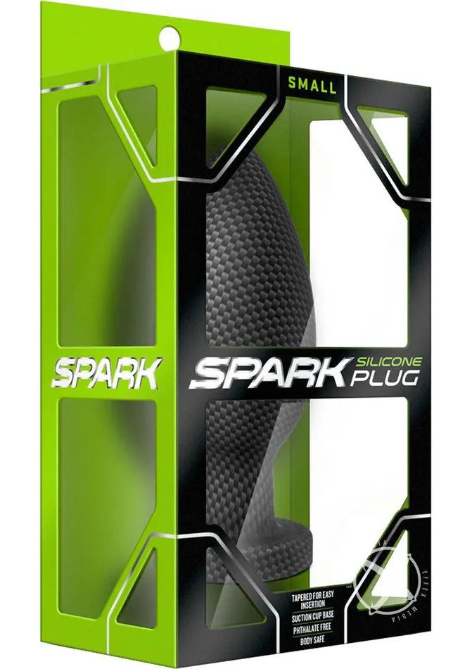 Anal Spark Spark Silicone Butt Plug Small Carbon Fiber