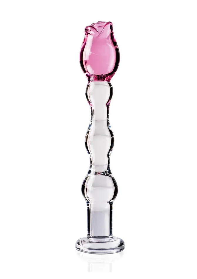 Dildos Icicles Icicles No 12 Beaded Flower Glass Dildo