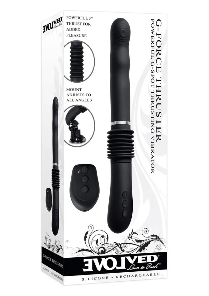 Evolved GForce Thruster Silicone Rechargeable Vibrator with Remote Control Female Sex Toys