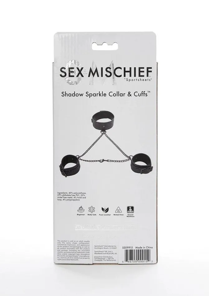 Female Sex Toys Sex and Mischief Sex and Mischief Shadow Sparkle Collar and Cuff