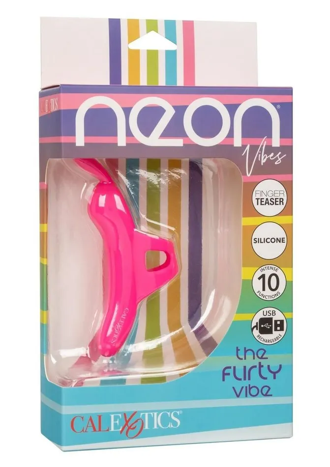 Neon Vibes Female Sex Toys Neon Vibes The Flirty Vibe Rechargeable Silicone Finger Vibrator