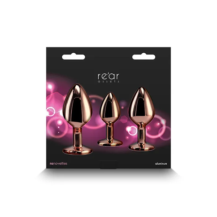 NS Novelties Anal Rear Assets 3pc Rose Gold Anal Training Kit NS Novelties Anal Rear Assets 3pc Rose Gold Anal Training Kit