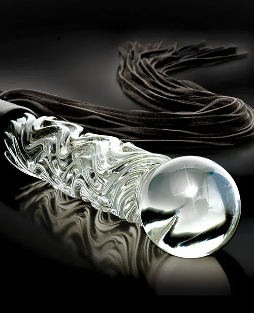 Pipedream Products Dildos Icicles No 38 Hand Blown Glass Handled Whip Clear
