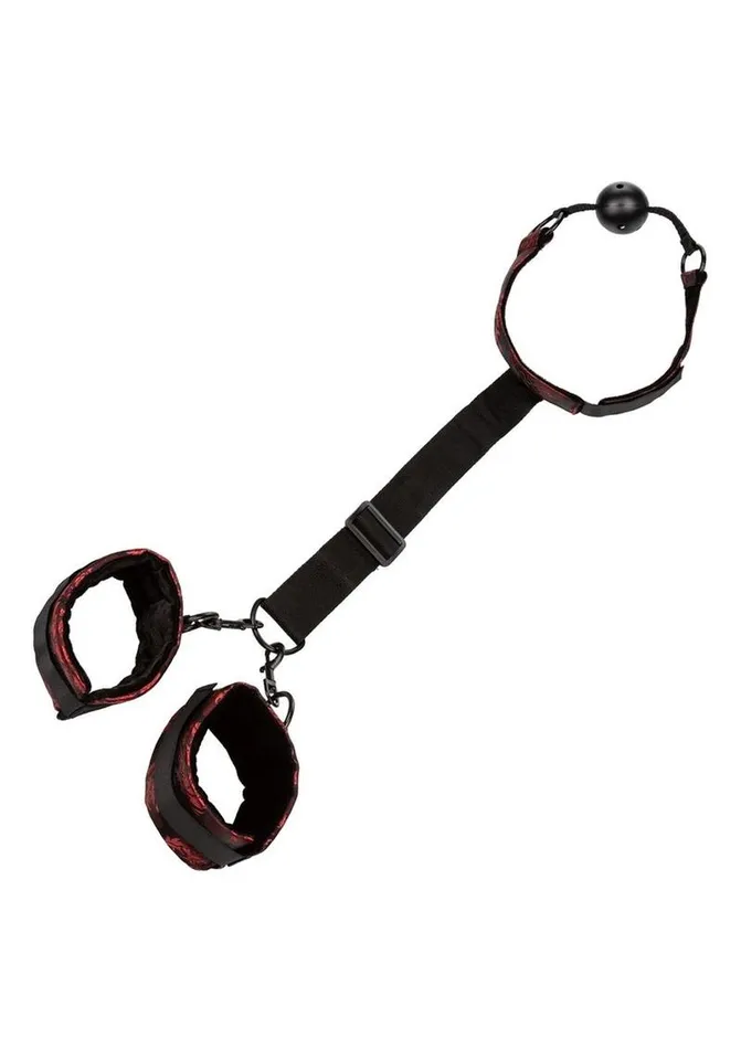 Scandal Couples Scandal Breathable Ball Gag with Cuffs