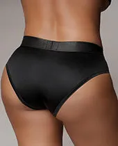 Shots America LLC Female Sex Toys Shots Ouch Vibrating Strap On Highcut Brief Black