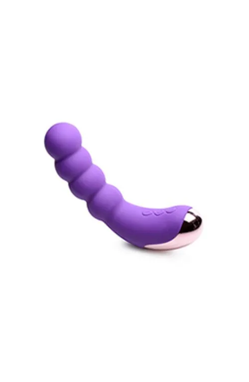 Silicone Beaded Vibrator Violet Viridian Leto Female Sex Toys