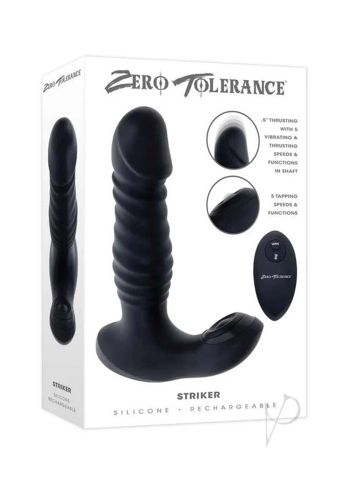 Zero Tolerance Zero Tolerance Striker Rechargeable Silicone Thrusting Anal Vibrator with Remote Control Female Sex Toys